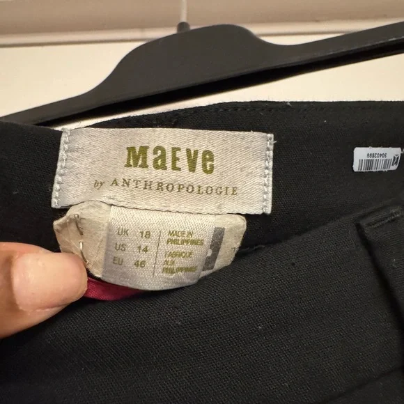 The Avery Pleated Wide Leg Trouser - Black Size 14 - Picture 3 of 5